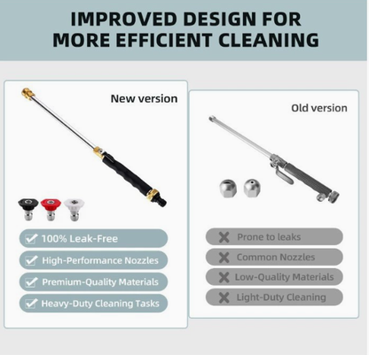 High-Pressure Washer Wand with 3 Spray Tips, All-in-One Cleaning Tool