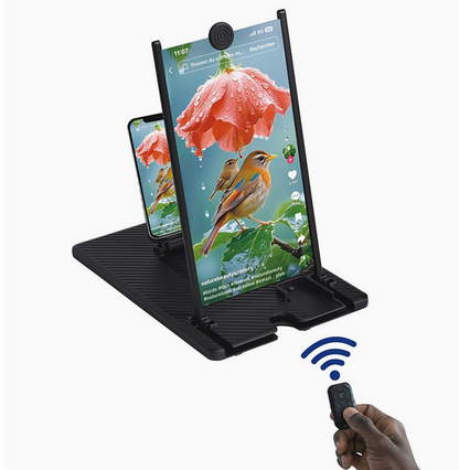 Pull-out 3D Phone Screen Magnifier, Creative Telescopic Stand for Video Enjoyment