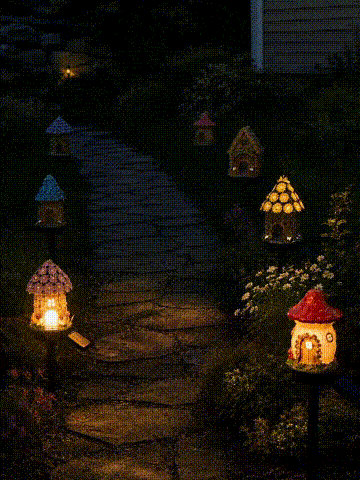 🍄✨ Turn Your Backyard Into An Enchanted Fairy Forest! Solar Mushroom Cottage Garden Light (49% OFF Today)💡