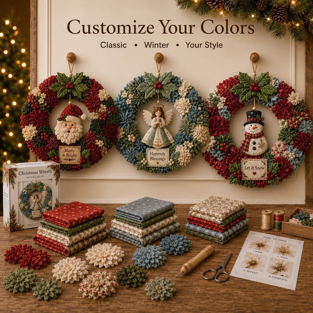 🎄❤️ 3D Fabric Poke DIY Kit With Tutorial & Guide Included