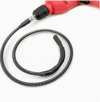 Flexible Spring Drain Auger, Pipe Cleaning Tool for Electric Drill, Home Use Clog Remover for Sink, Floor Drain and Toilet