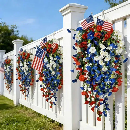 🔥250th US Independence Day🔥 - Eucalyptus Flower Artificial Fake Violet Flower Ground Stake