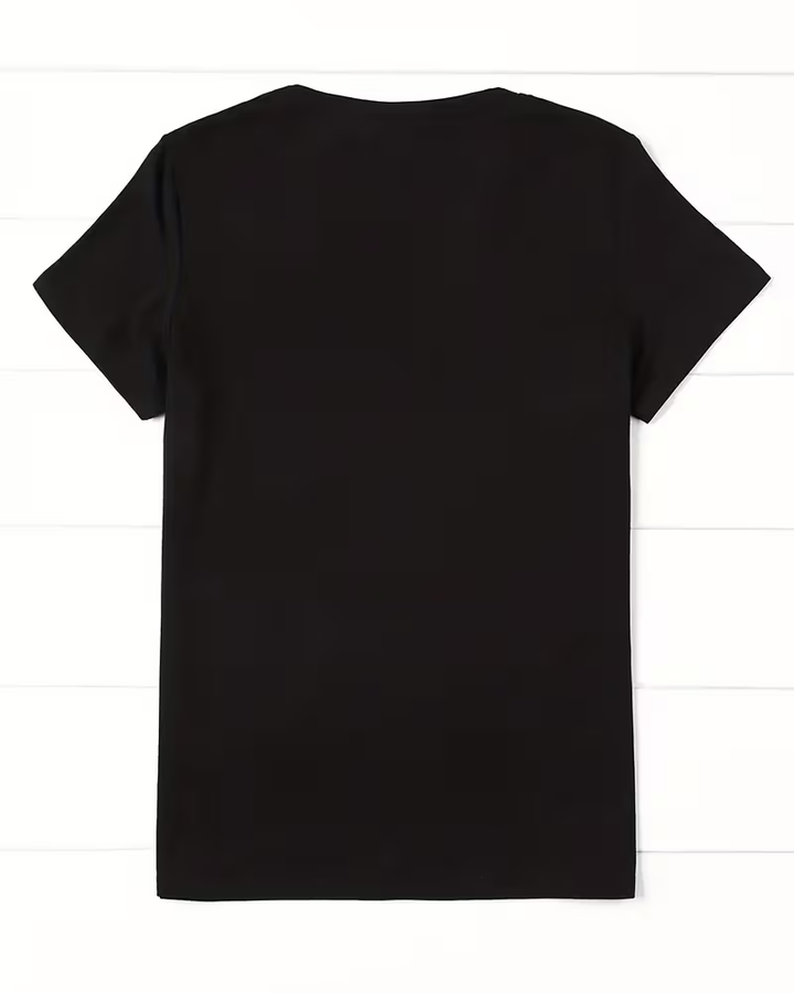 Astrology Sun and Moon Print Cotton Short Sleeve Tshirt