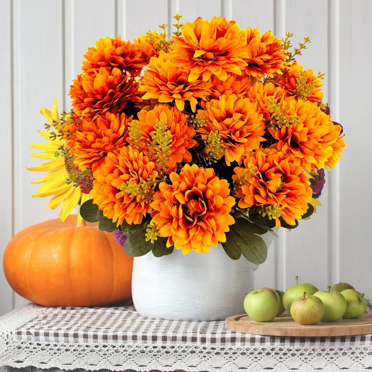 Artificial Autumn Thanksgiving 9-Stem Chrysanthemum Decoration