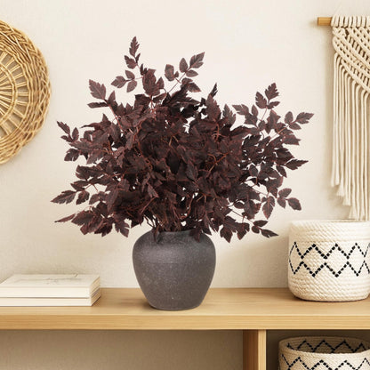 Long-stem artificial "Gratitude Leaf" plant