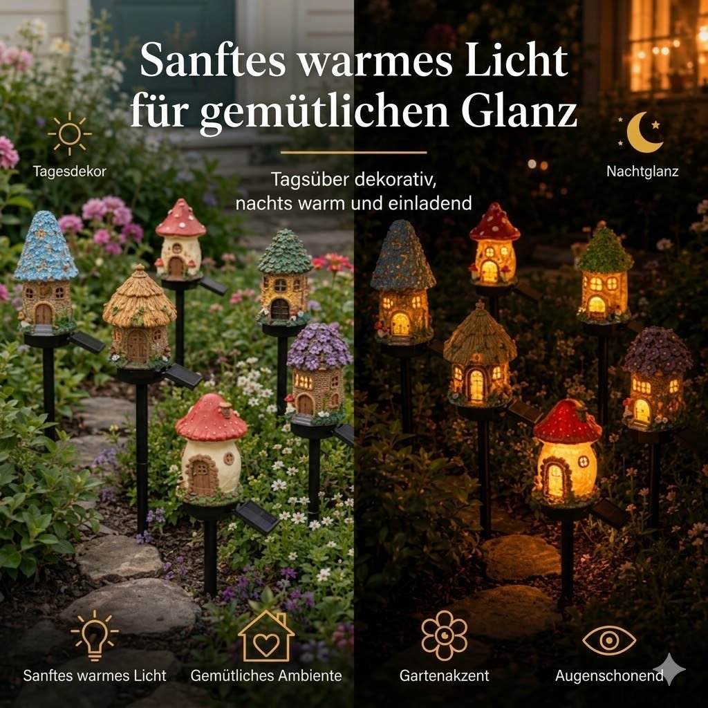 🍄✨ Turn Your Backyard Into An Enchanted Fairy Forest! Solar Mushroom Cottage Garden Light (49% OFF Today)💡