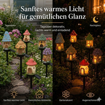 🍄✨ Turn Your Backyard Into An Enchanted Fairy Forest! Solar Mushroom Cottage Garden Light (49% OFF Today)💡