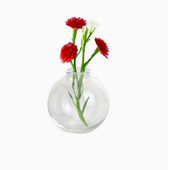 Mini Ceramic Vase Fridge Magnet with Artificial Flowers, Cute Decor for Kitchen & Office