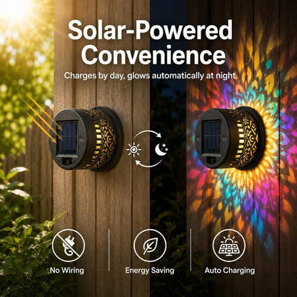 ✨Mandala Solar Wall Lamp – Magical Patio Night Ambience
