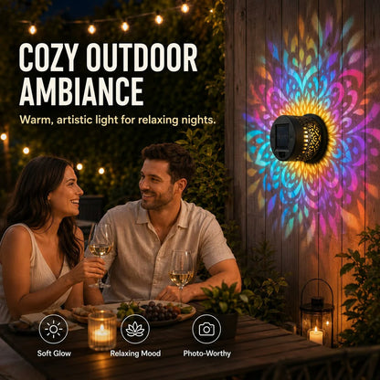 ✨Mandala Solar Wall Lamp – Magical Patio Night Ambience