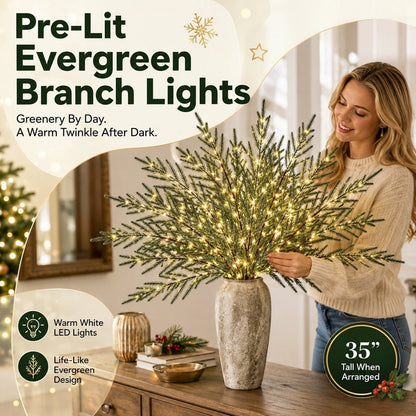 Artificial Norfolk Pine Branch for Christmas Decor