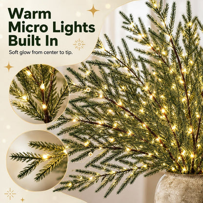 Artificial Norfolk Pine Branch for Christmas Decor