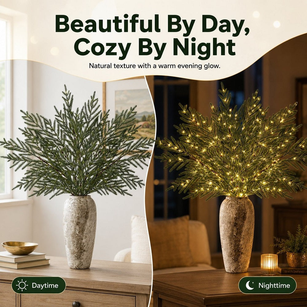 Artificial Norfolk Pine Branch for Christmas Decor