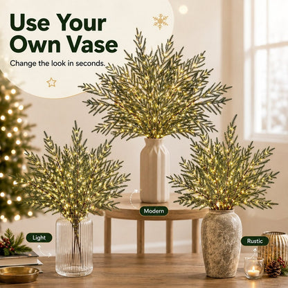 Artificial Norfolk Pine Branch for Christmas Decor