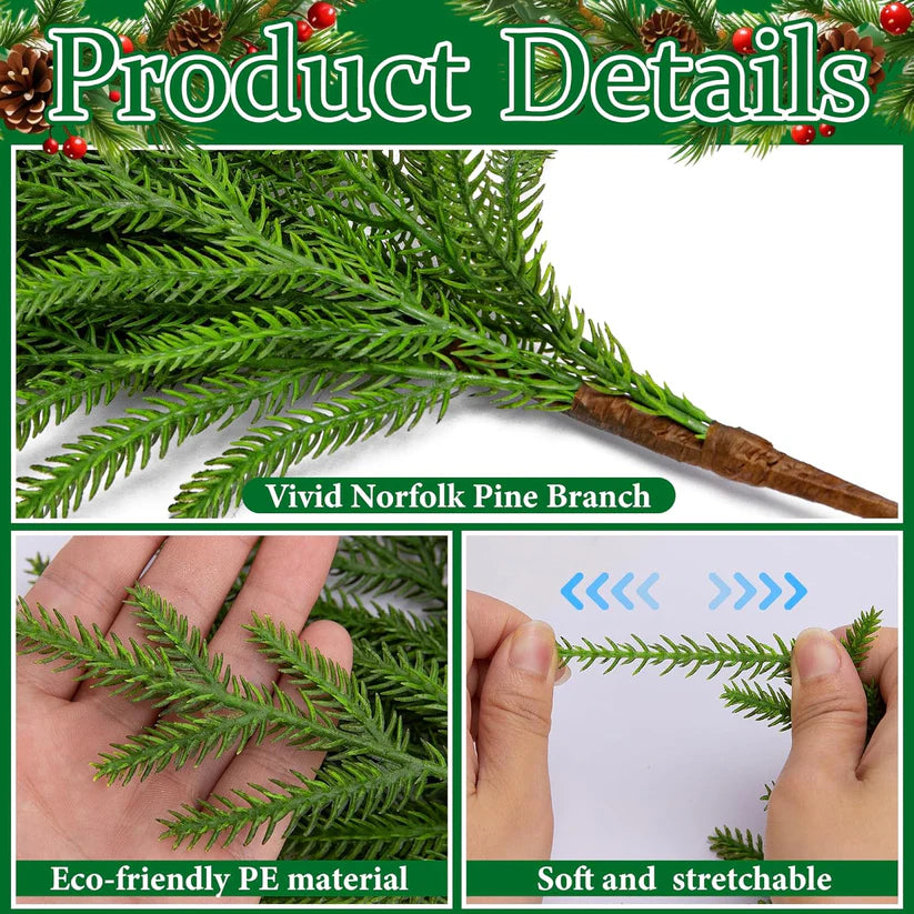 🔥Last Day 60% OFF🔥The Best Holiday Greenery - Realistic Norfolk Pine Stems
