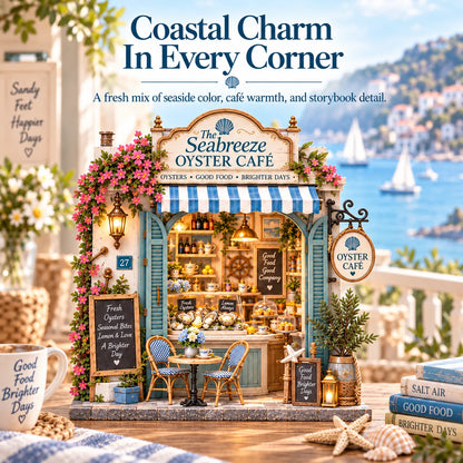 🌊🦪 The Seabreeze Oyster Café™-DIY 3D Miniature Coastal Café Kit