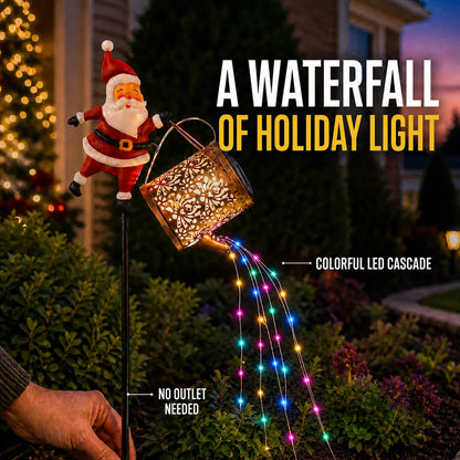 🐕2026 HOT SALE🥳 Solar Santa Waterfall Garden Light