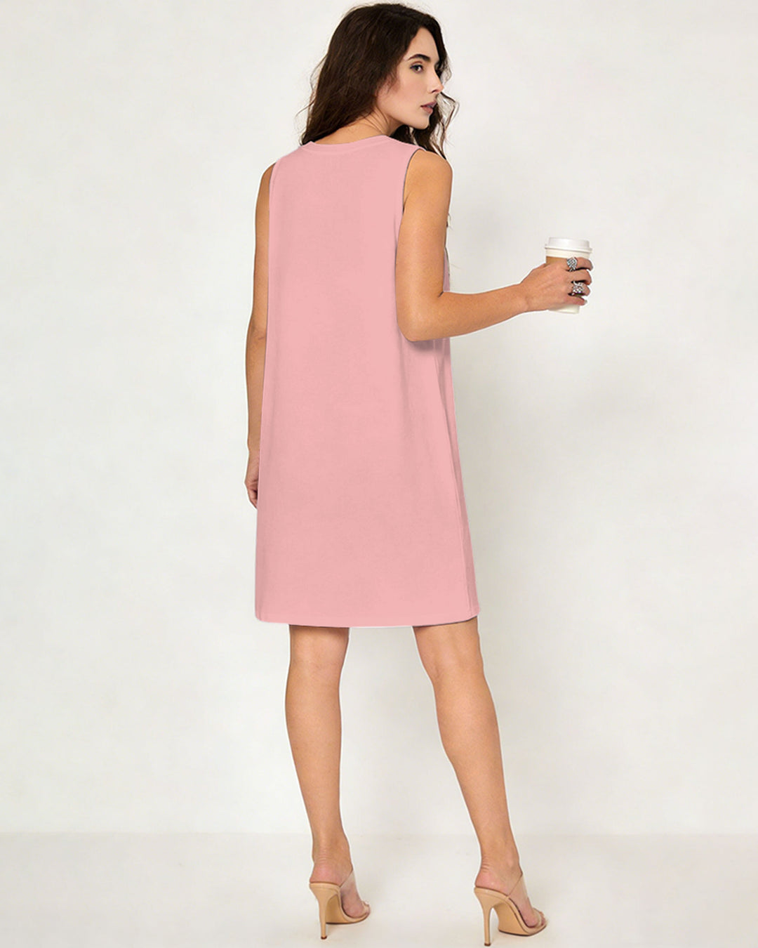 Dating Couple Love Sequin Slogan Printed Sleeveless Dress