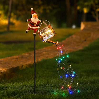 🐕2026 HOT SALE🥳 Solar Santa Waterfall Garden Light
