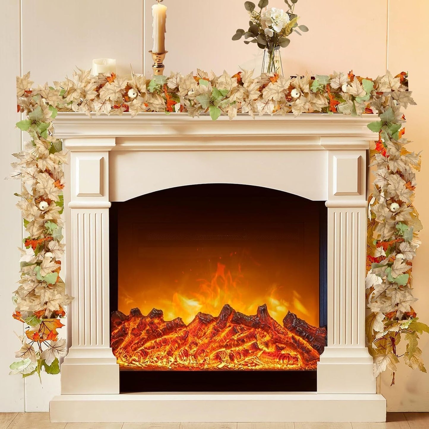 Artificial Maple Leaf Vine for Thanksgiving and Christmas Decoration