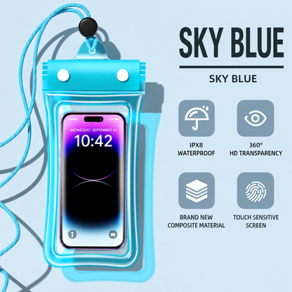 Airbag Waterproof Phone Case, Touch Compatible For Swimming Rafting