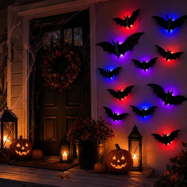 Halloween LED Wall Decal Night Lights (Bat, Spider, and Ghost Designs)
