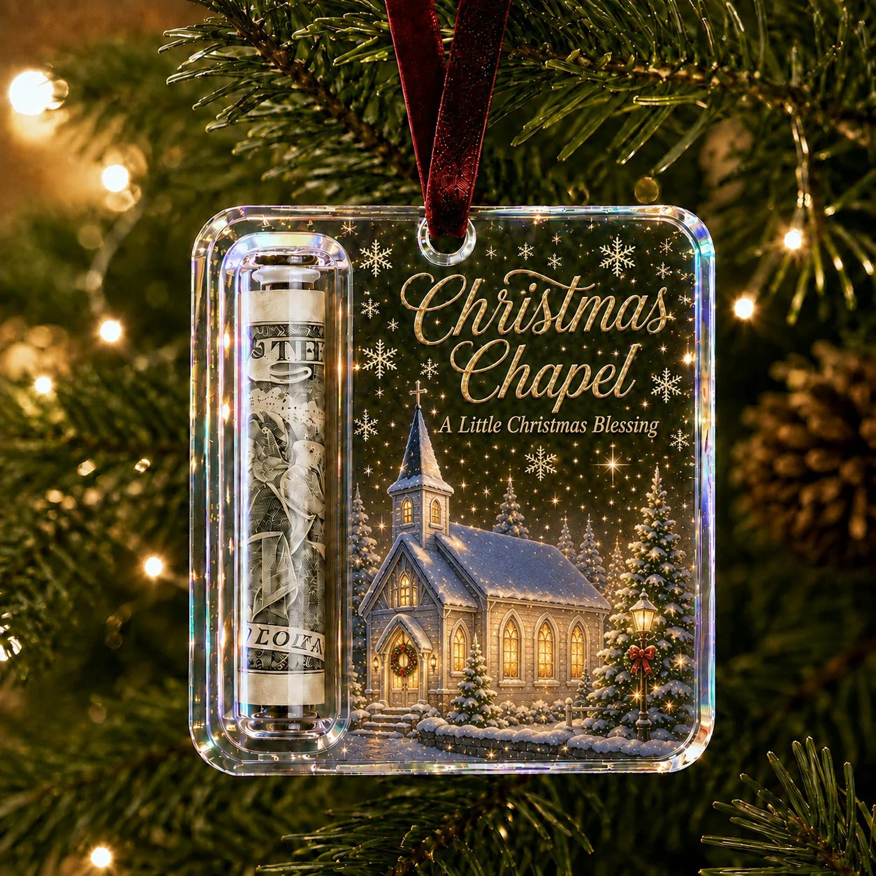 Christmas Cash Gift Ornament