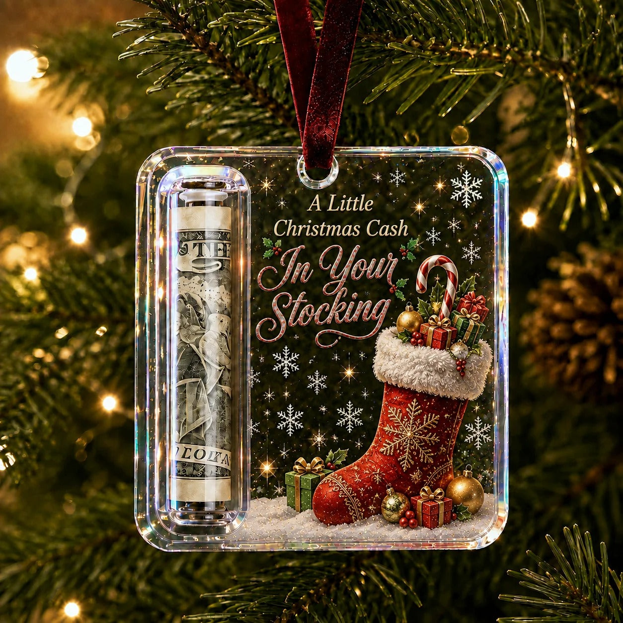 Christmas Cash Gift Ornament