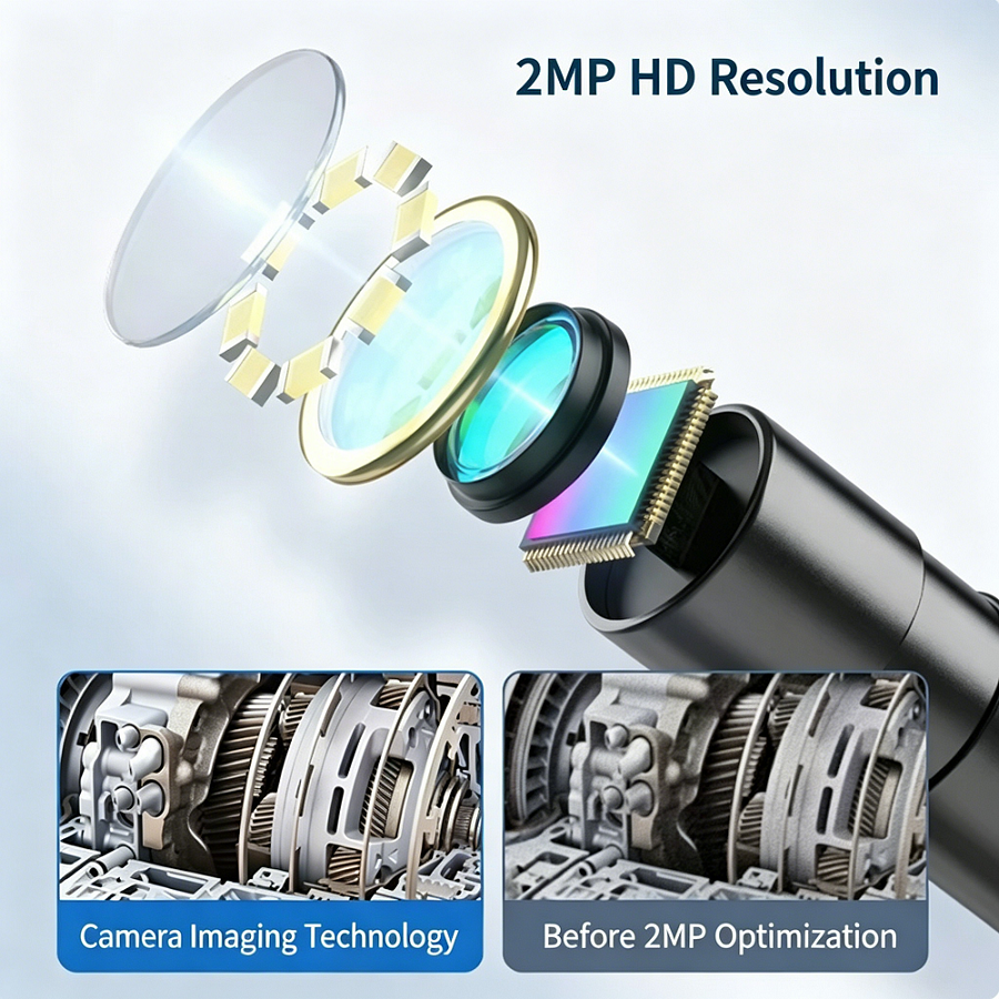 Direct-connect industrial endoscope, high-performance single-lens waterproof endoscope
