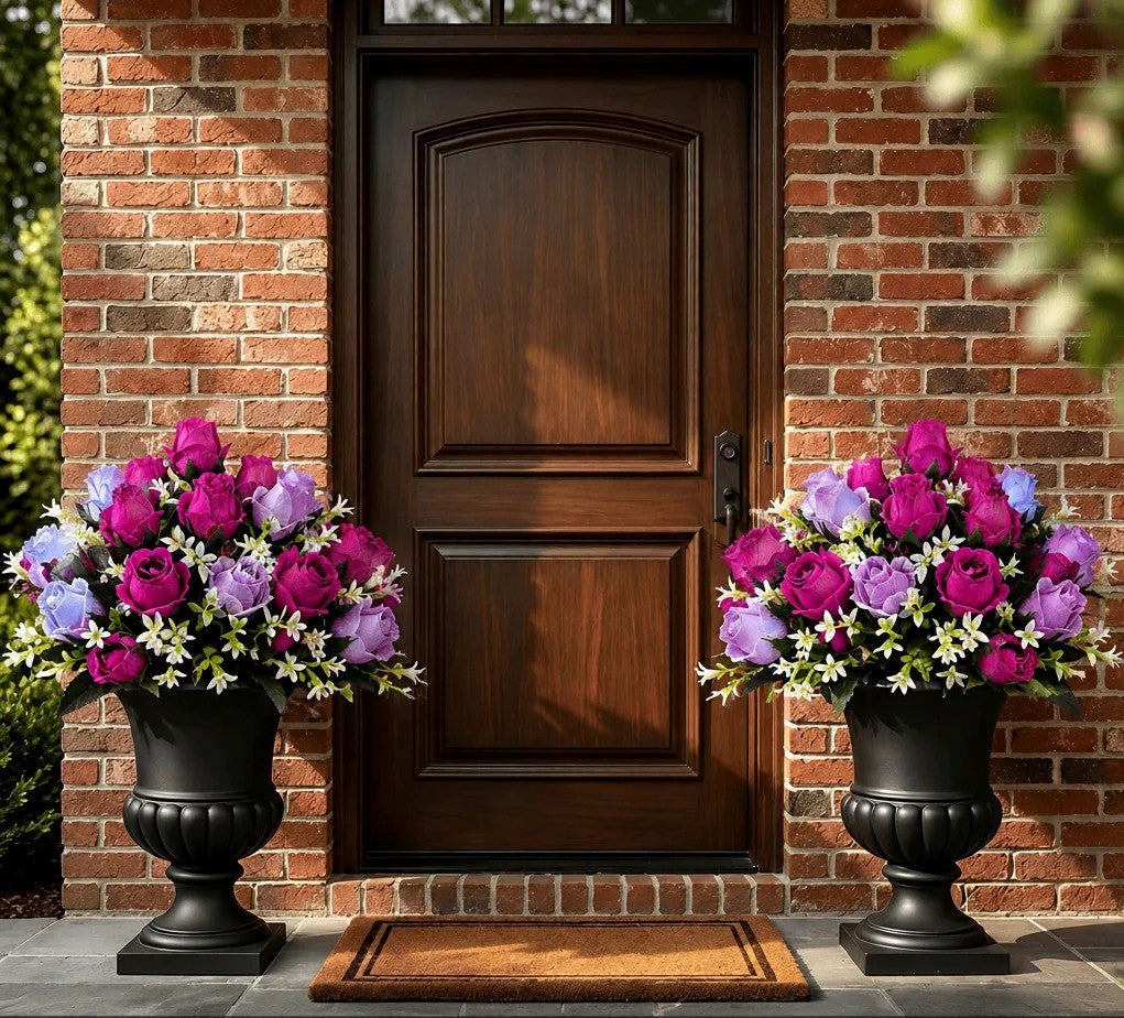 Artificial rose bouquet – two-color combination