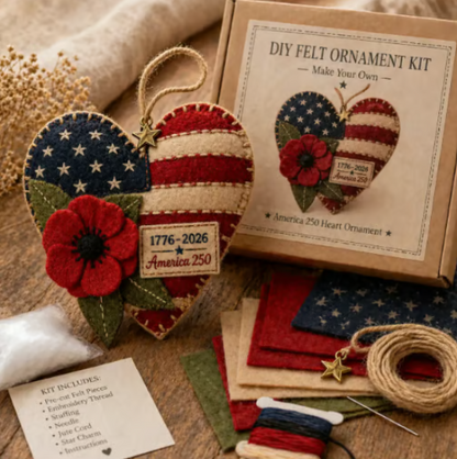 Handcrafted America 250th Anniversary Keepsake Ornaments | Rustic Patriotic Decor US