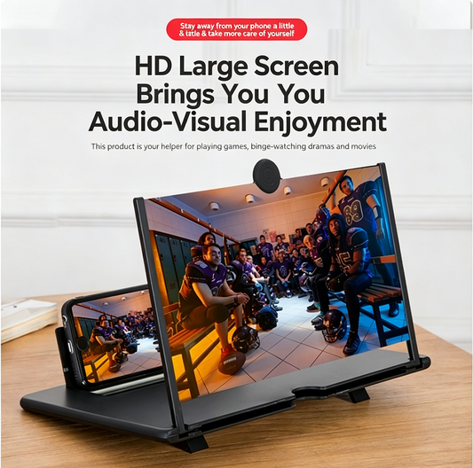 Pull-out 3D Phone Screen Magnifier, Creative Telescopic Stand for Video Enjoyment