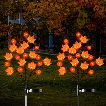 Solar-powered Halloween ground-stake lights for outdoor holiday decoration