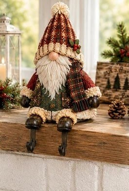 Christmas Stocking Holder / Bookshelf Holiday Decoration Ornament