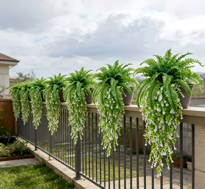 Mixed Artificial Boston Fern and Camellia Vine