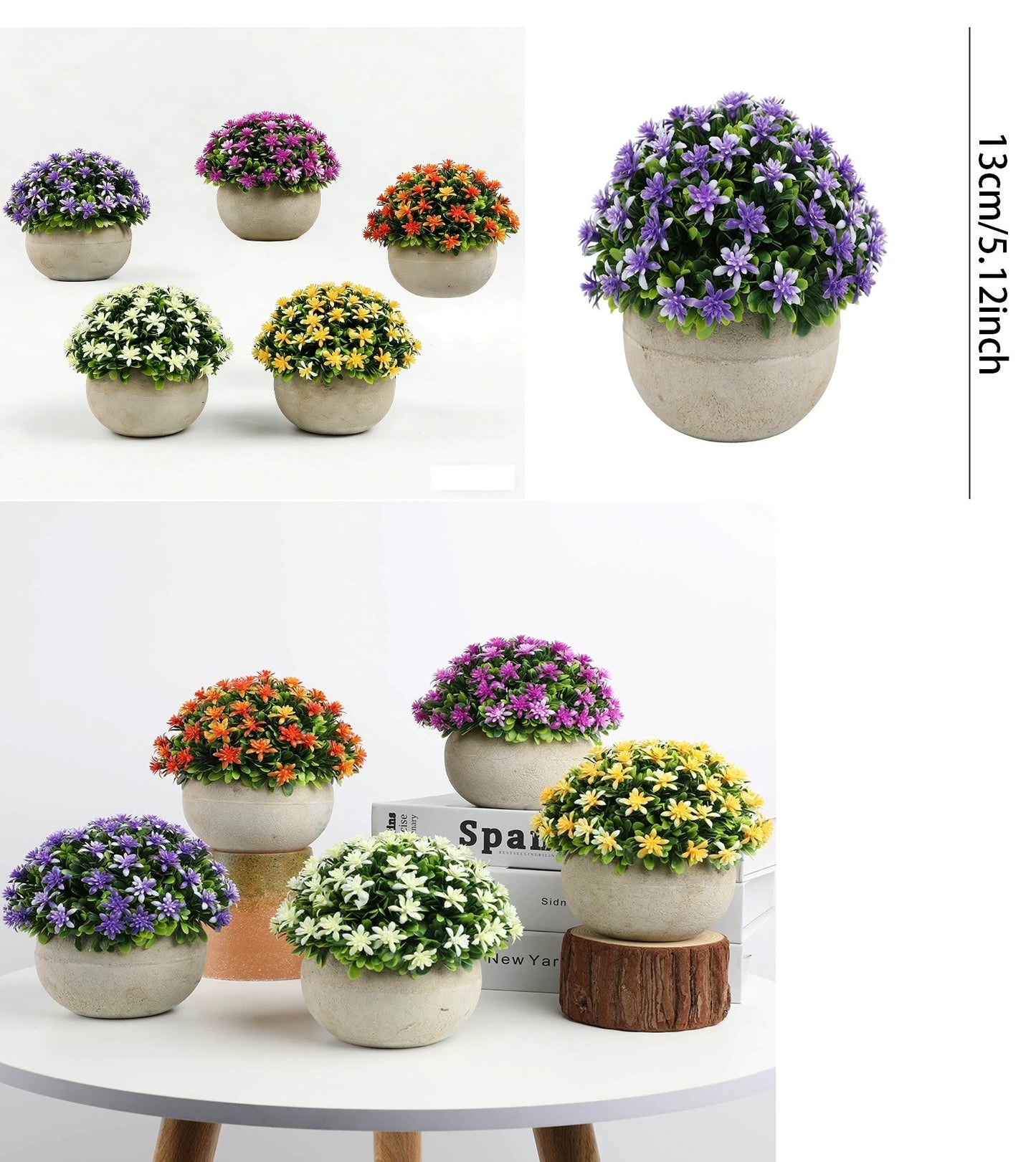 Spherical Pulp-Pot Artificial Green Plant