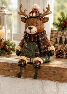 Christmas Stocking Holder / Bookshelf Holiday Decoration Ornament