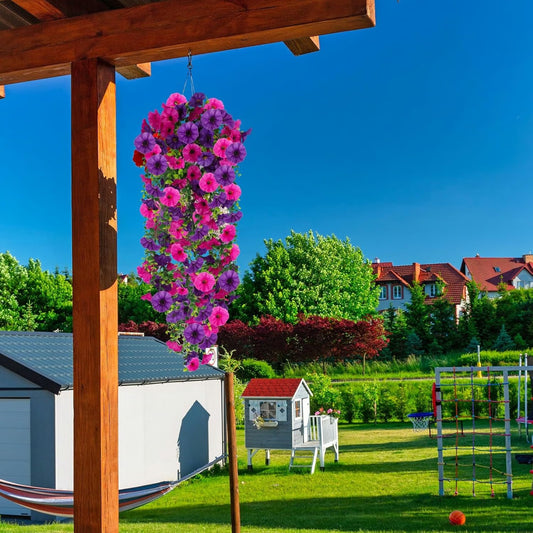 Artificial Morning Glory Hanging Vine Fake Wall Decor Flowers
