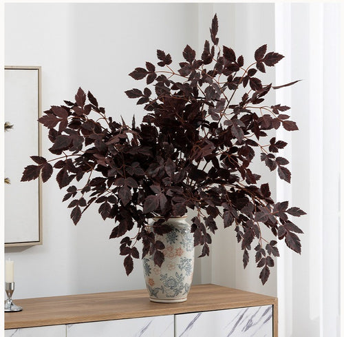 Long-stem artificial "Gratitude Leaf" plant
