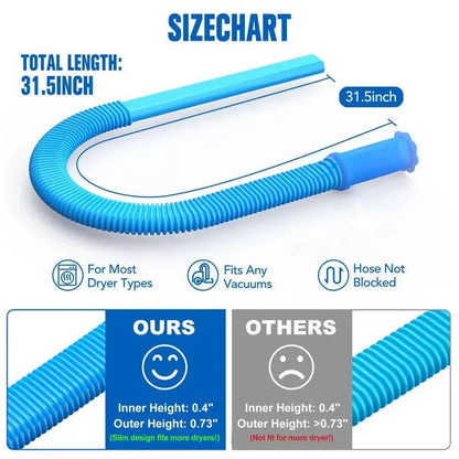 Flexible Vacuum Hose for Washing Machine & Dryer Vent Lint Cleaning