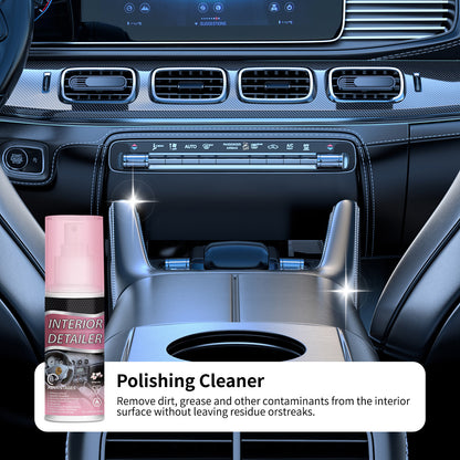 Car Interior Restorer Cleaner, Multi-Purpose Polishing & Maintenance Spray, Leather & Plastic Stain Remover & Gloss Protectant