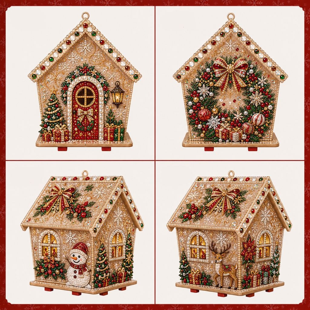 DIY Pearl Art Christmas House Diamond Painting Kit