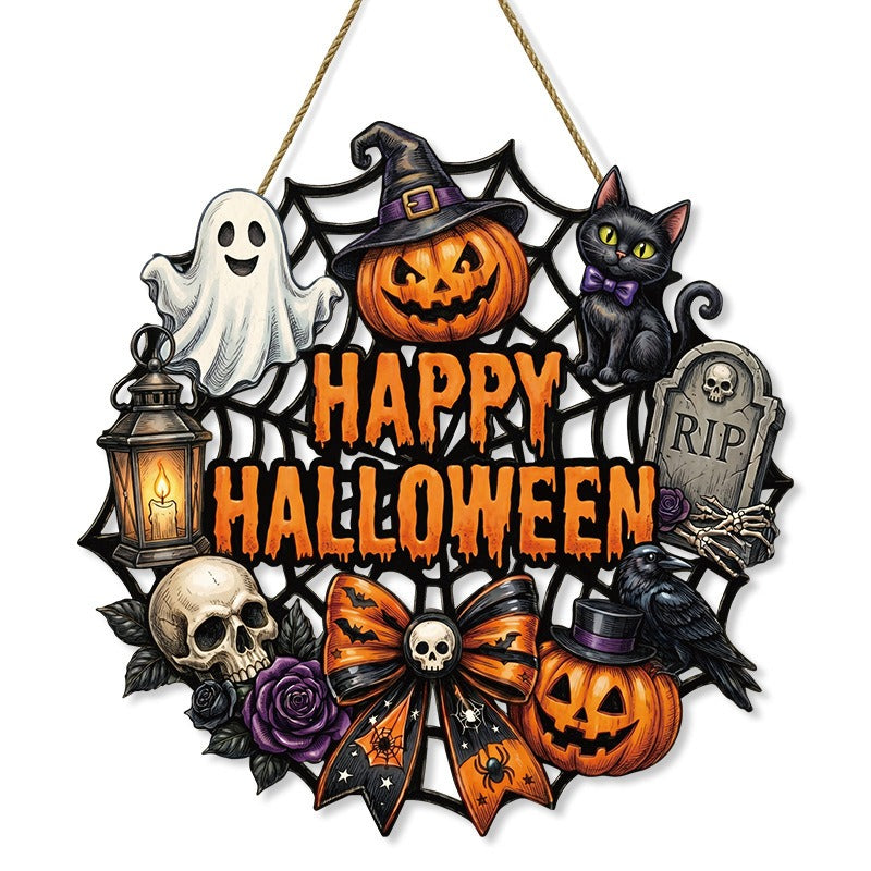 Wooden Hanging Decoration for Halloween Party Atmosphere