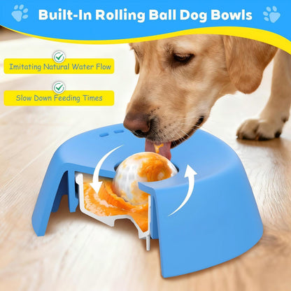 Dog & Cat Liquid Lick Bowl, Anti-Choking Slow Feeder for Wet Food