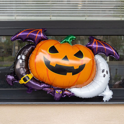 Halloween-themed cartoon balloon party decorations