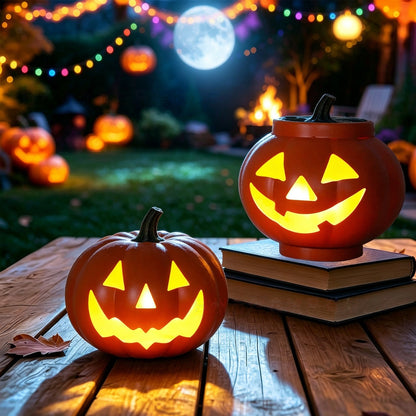 Solar-Powered Halloween Pumpkin Lantern Hanging Garden Light