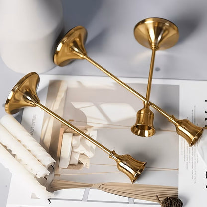 Trumpet-shaped bell candle holder ornament