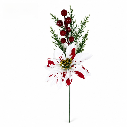 Artificial Poinsettia Potted Plant Insert