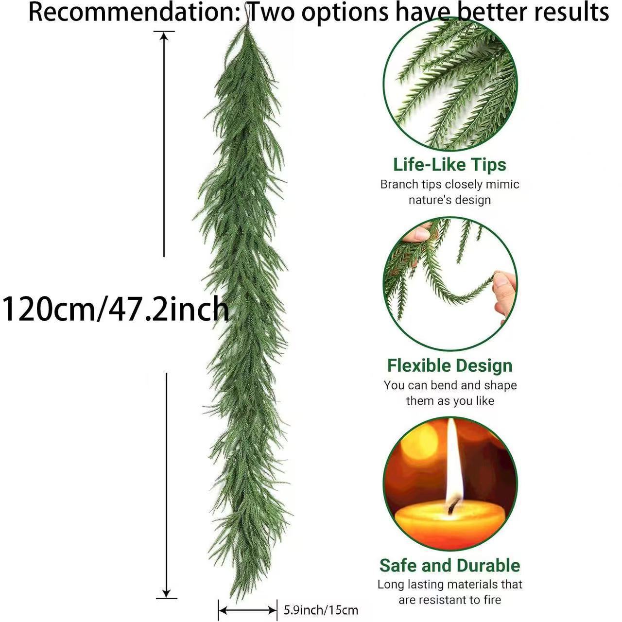 🔥Last Day 60% OFF🔥Real Touch Norfolk Pine Garland