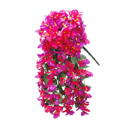 Artificial Bougainvillea Hanging Basket with Trailing Flowers